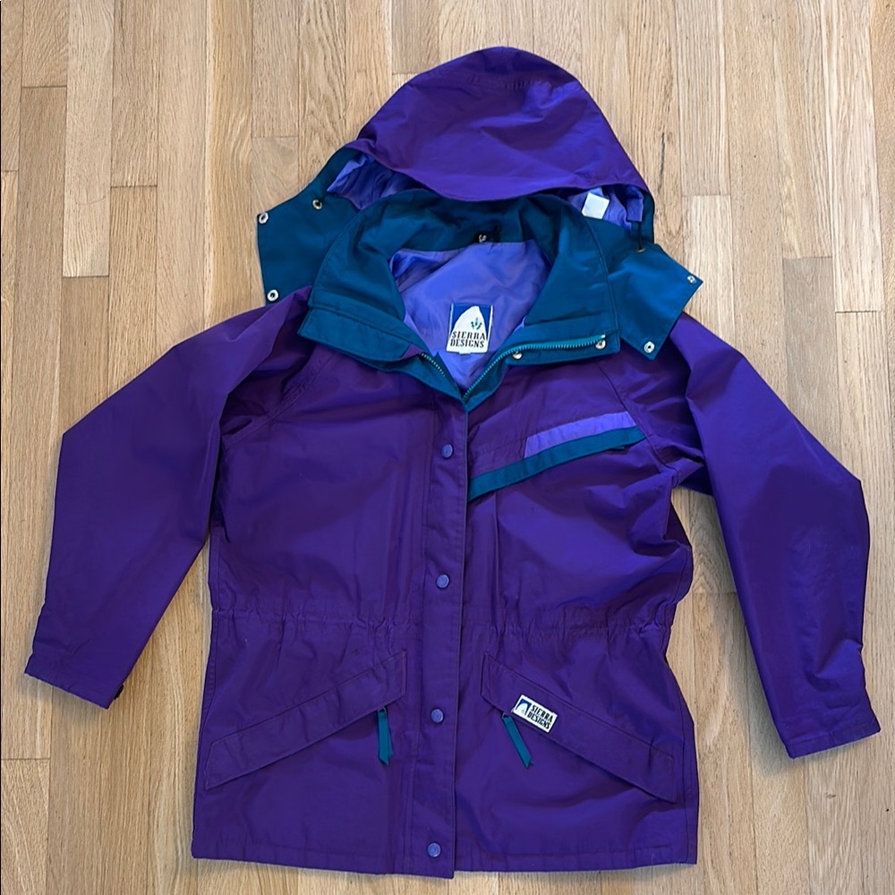 Purple Sierra Design Gore-Tex Shell Jacket with Hood VINTAGE